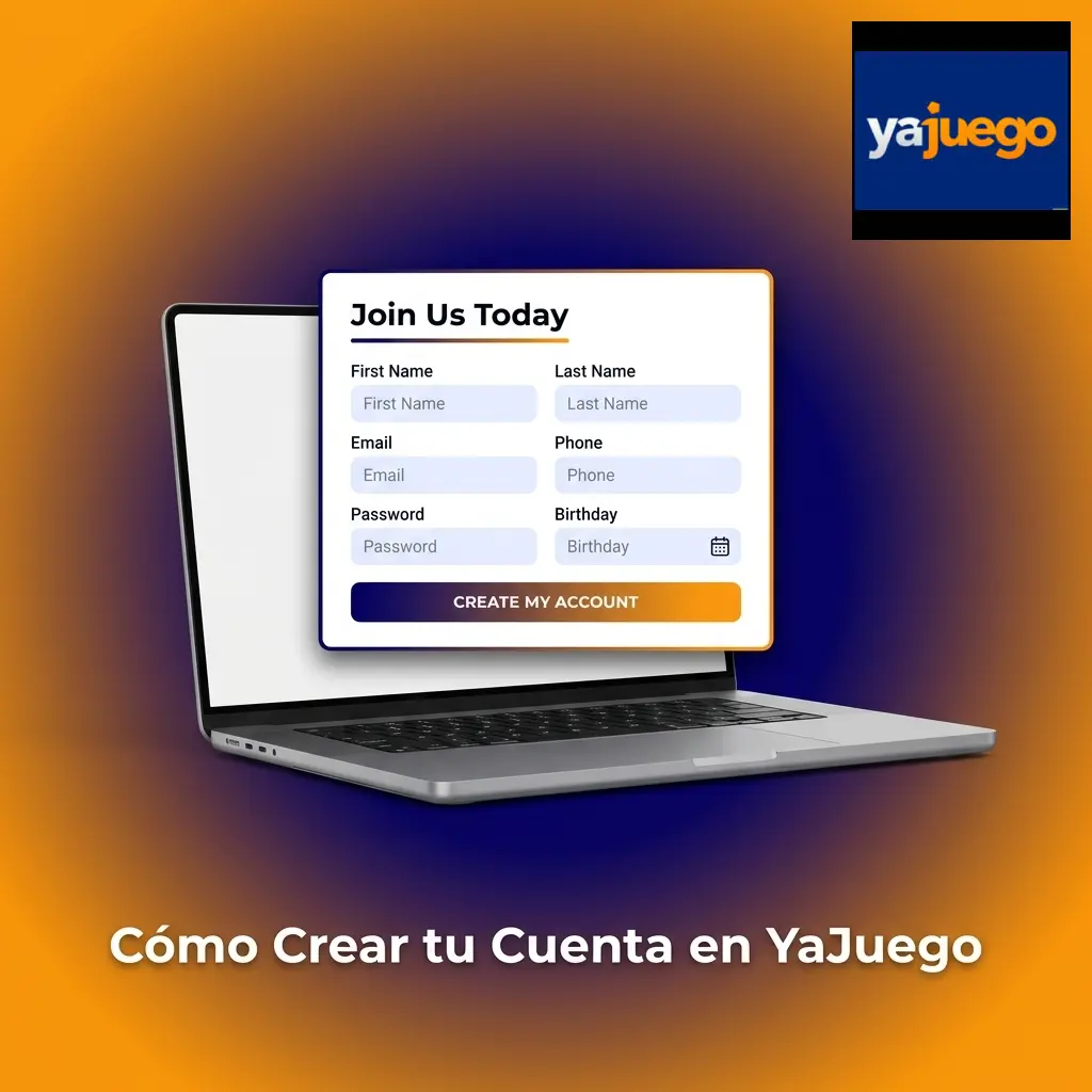 Pantalla de registro de YaJuego